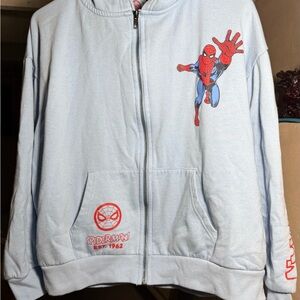 Marvel Spider-Man Kids Hoodie - Light Blue and Red